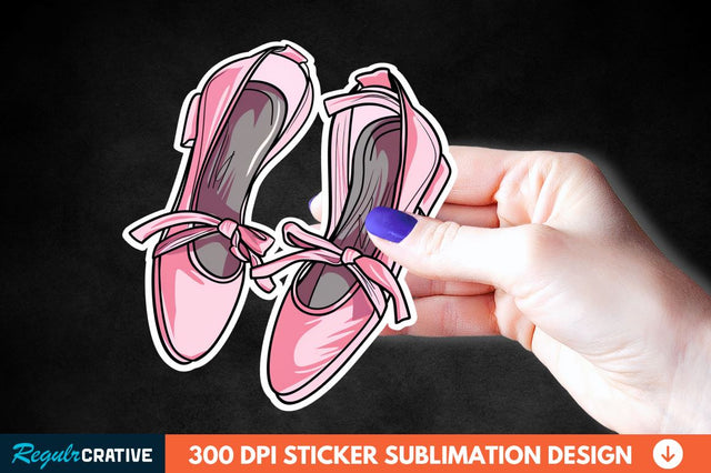 Ballet Shoes Sticker Clipart Sublimation Regulrcrative 