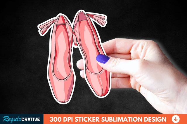 Ballet Shoes Sticker Clipart Sublimation Regulrcrative 