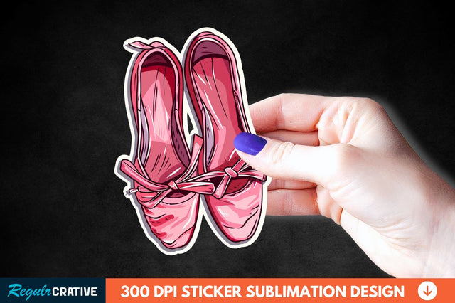 Ballet Shoes Sticker Clipart Sublimation Regulrcrative 