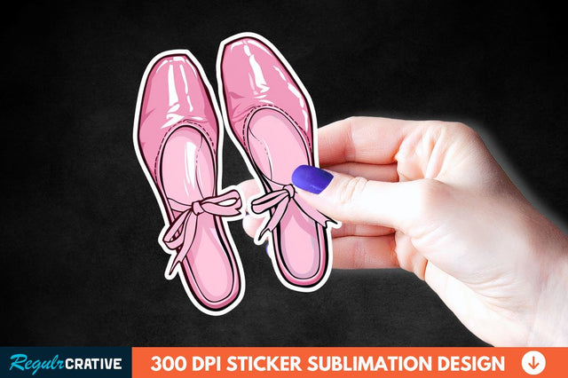 Ballet Shoes Sticker Clipart Sublimation Regulrcrative 