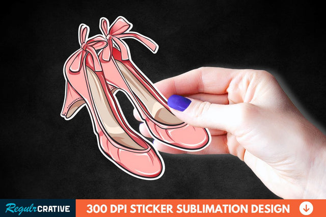 Ballet Shoes Sticker Clipart Sublimation Regulrcrative 