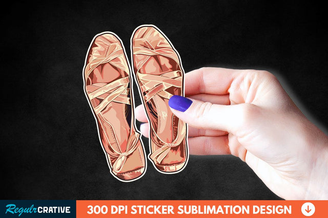 Ballet Shoes Sticker Clipart Sublimation Regulrcrative 