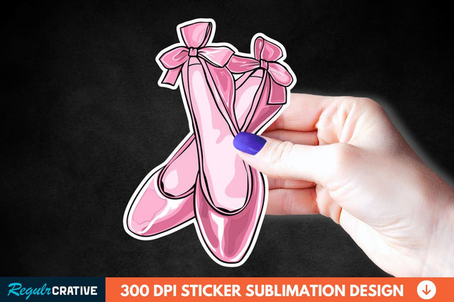 Ballet Shoes Sticker Clipart Sublimation Regulrcrative 
