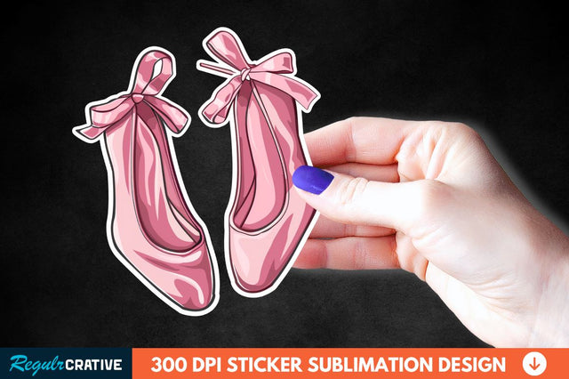 Ballet Shoes Sticker Clipart Sublimation Regulrcrative 
