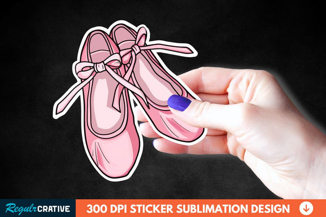 Ballet Shoes Sticker Clipart Sublimation Regulrcrative 