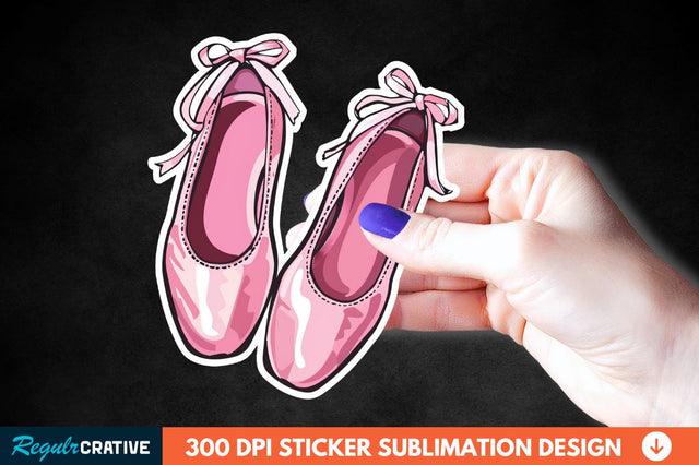 Ballet Shoes Sticker Clipart Sublimation Regulrcrative 