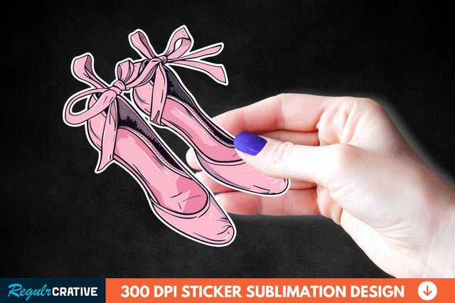 Ballet Shoes Sticker Clipart Sublimation Regulrcrative 