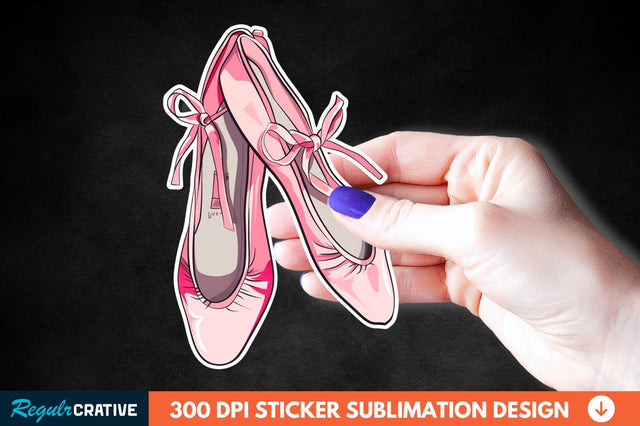Ballet Shoes Sticker Clipart Sublimation Regulrcrative 