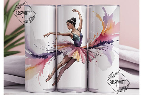 BalleTHSP Watercolor 20oz Tumbler Wrap Sublimation sassyprint 