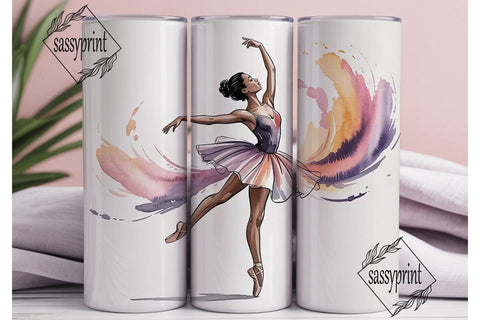 BalleTHSP Watercolor 20oz Tumbler Wrap Sublimation sassyprint 
