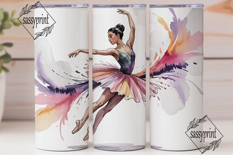 BalleTHSP Watercolor 20oz Tumbler Wrap Sublimation sassyprint 