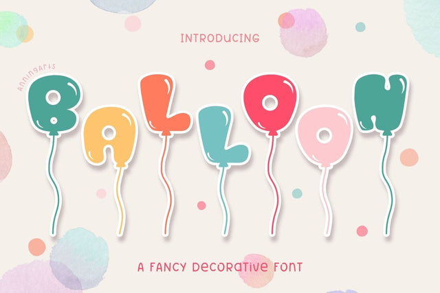 Balloon - Decorative Font Font AnningArts Design 