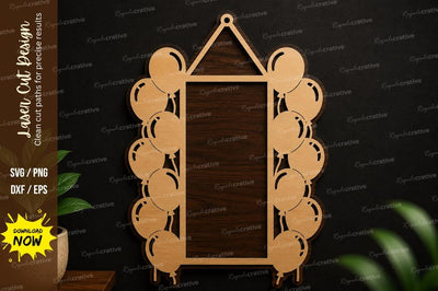 Balloon Hanging Frame SVG Laser Cut Wall Art SVG Regulrcrative 