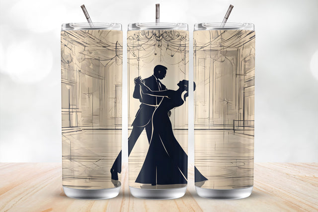 Ballroom Couple Dance 20Oz Tumbler Wrap Sublimation Design Sublimation MockupSvgVenue 
