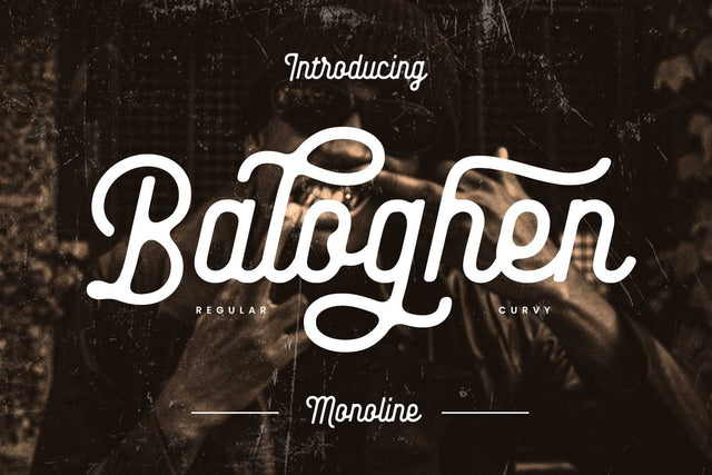 Baloghen – Vintage Monoline Script Font Font Arterfak Project 