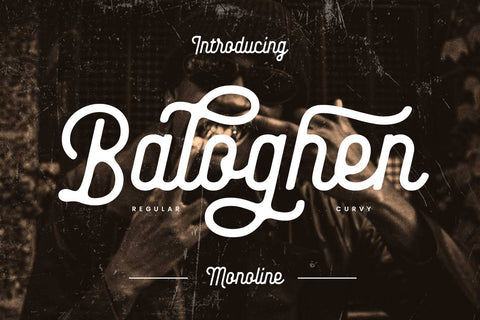 Baloghen – Vintage Monoline Script Font Font Arterfak Project 