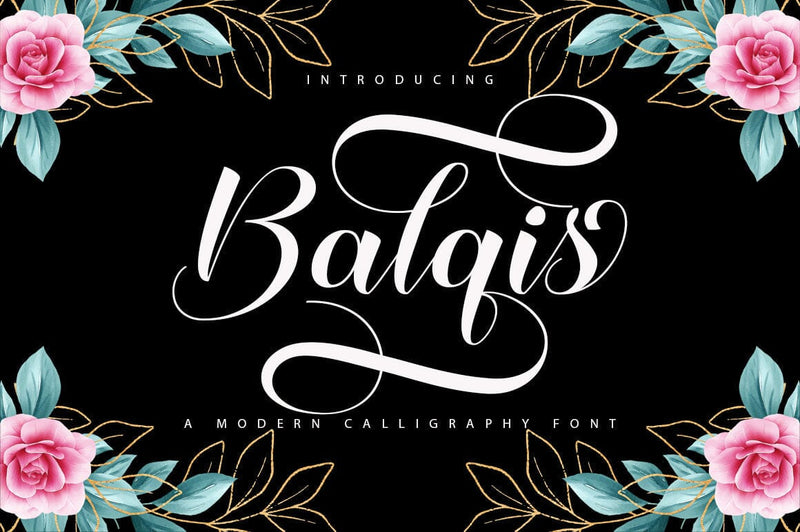 Balquis Script Font Font So Fontsy Design Shop 