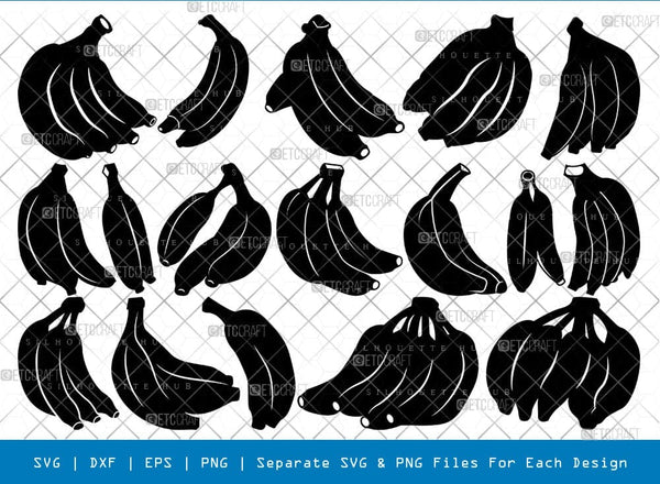 Banana Bunch Instant Digital Download Svg, Png, Dxf, and Eps Files