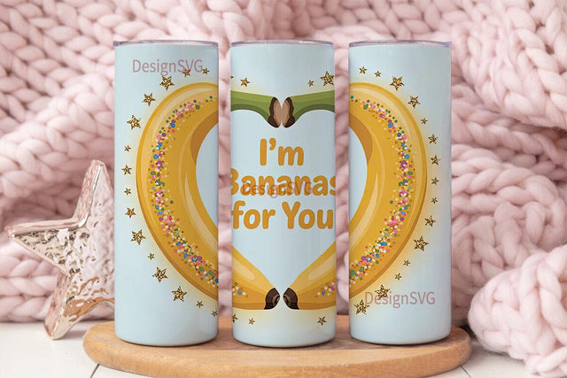 Bananas For You Tumbler Wrap Sublimation DesignSVG 