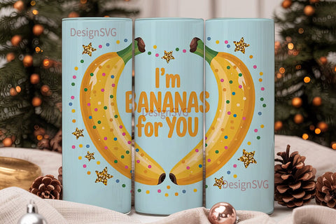 Bananas For You Tumbler Wrap Sublimation DesignSVG 