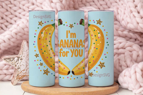 Bananas For You Tumbler Wrap Sublimation DesignSVG 