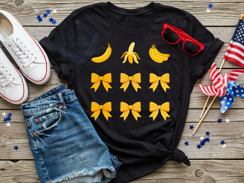 Bananas Retro T-Shirt PNG, Bold Pattern, Retro Style, Vibrant Colors, Sublimation PNG, Statement Shirt, Fun Design Sublimation ToriDesigns 