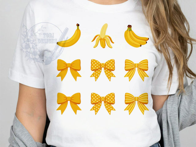 Bananas Retro T-Shirt PNG, Bold Pattern, Retro Style, Vibrant Colors, Sublimation PNG, Statement Shirt, Fun Design Sublimation ToriDesigns 