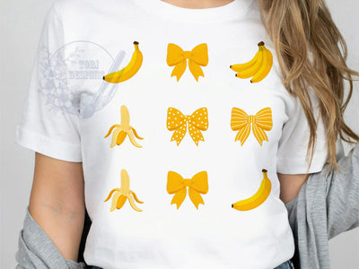 Bananas Retro T-Shirt PNG, Bold Pattern, Retro Style, Vibrant Colors, Sublimation PNG, Statement Shirt, Fun Design Sublimation ToriDesigns 