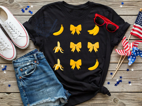 Bananas Retro T-Shirt PNG, Bold Pattern, Retro Style, Vibrant Colors, Sublimation PNG, Statement Shirt, Fun Design Sublimation ToriDesigns 