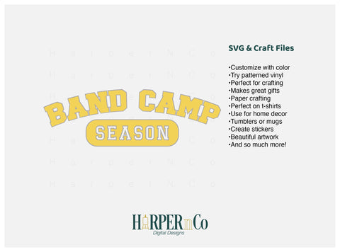 Band Camp Season Laser SVG EPS Cut File SVG HarperNCo 