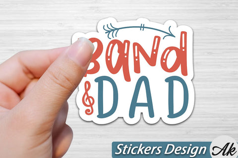 Band dad Stickers Design SVG akazaddesign 