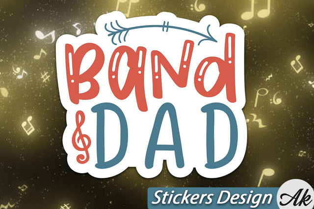 Band dad Stickers Design SVG akazaddesign 