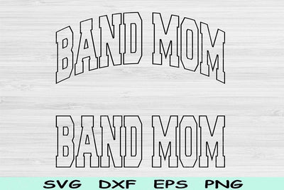 Band Mom Svg Dxf Cut Files, Band Mom Png, Band Mama Svg Files For Cricut, Band Svg, School Svg Wave Block Text Sublimation Digital Designs SVG TiffsCraftyCreations 