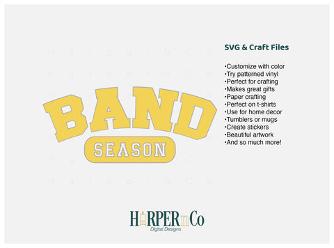 Band Season Laser SVG EPS Cut File SVG HarperNCo 