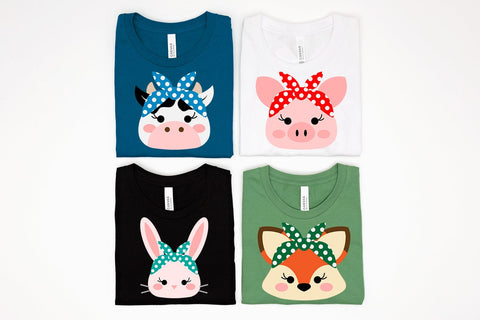 Bandanna Animal Face SVG Set SVG Risa Rocks It 