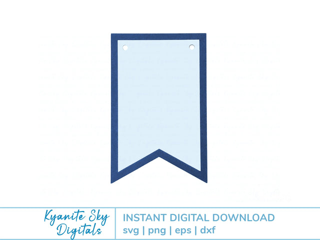 Banner Bunting Layered Shape svg file SVG Kyanite Sky Digitals 