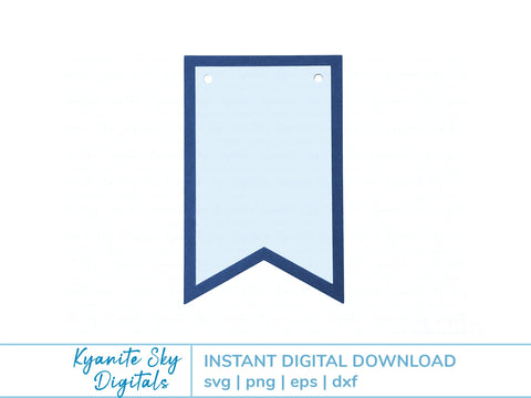Banner Bunting Layered Shape svg file SVG Kyanite Sky Digitals 