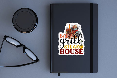 Bar & grill steak Sticker Design Sublimation Regulrcrative 