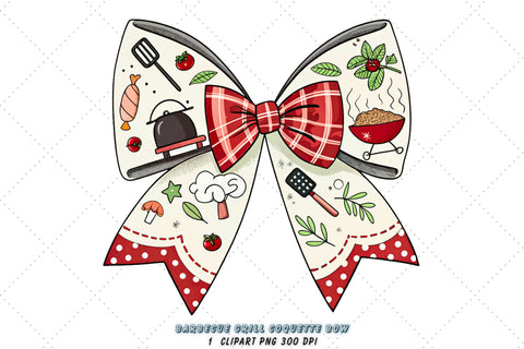 Barbecue Grill Coquette Bow Clipart, barbecue grill bow, coquette bow clipart, cookout theme bow, grill design art, digital bow design, summer barbecue bow, outdoor bow art, barbecue design clipart Sublimation FloridPrintables 