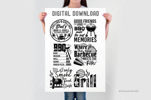 Barbecue SVG Bundle 20 designs | BBQ svg bundle | Dad Bbq SVG TonisArtStudio 