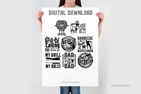 Barbecue SVG Bundle 20 designs | BBQ svg bundle | Dad Bbq SVG TonisArtStudio 