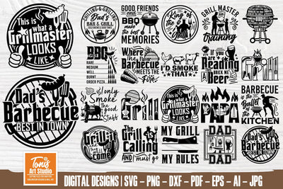 Barbecue SVG Bundle 20 designs | BBQ svg bundle | Dad Bbq SVG TonisArtStudio 