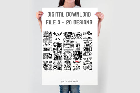 Barbecue SVG Bundle 80 designs | BBQ svg bundle | Dad Bbq SVG TonisArtStudio 