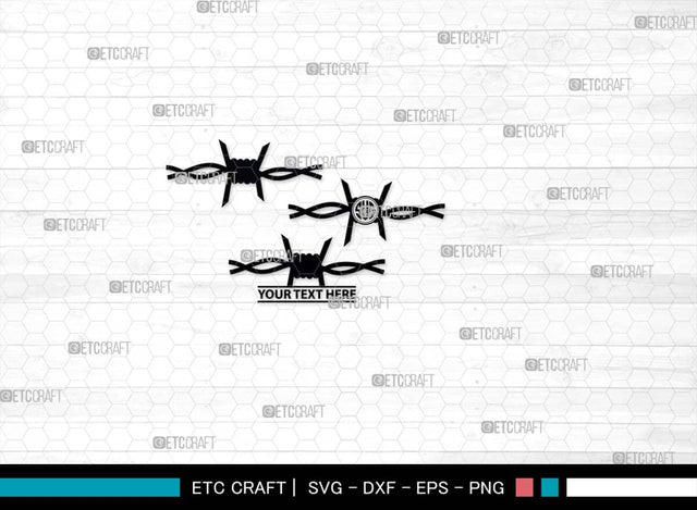 Barbed Wire SVG Cut Files, Barbed Wire Silhouette, Wire Svg, Border Wire Svg, Square Barbed Wire Svg, Barbwire Svg, Barbed Wire Bundle SVG ETC Craft 