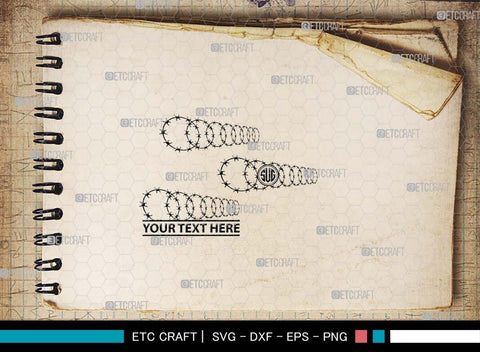Barbed Wire SVG Cut Files, Barbed Wire Silhouette, Wire Svg, Border Wire Svg, Square Barbed Wire Svg, Barbwire Svg, Barbed Wire Bundle SVG ETC Craft 