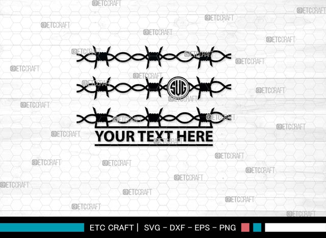 Barbed Wire SVG Cut Files, Barbed Wire Silhouette, Wire Svg, Border Wire Svg, Square Barbed Wire Svg, Barbwire Svg, Barbed Wire Bundle SVG ETC Craft 