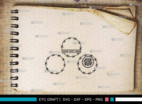 Barbed Wire SVG Cut Files, Barbed Wire Silhouette, Wire Svg, Border Wire Svg, Square Barbed Wire Svg, Barbwire Svg, Barbed Wire Bundle SVG ETC Craft 