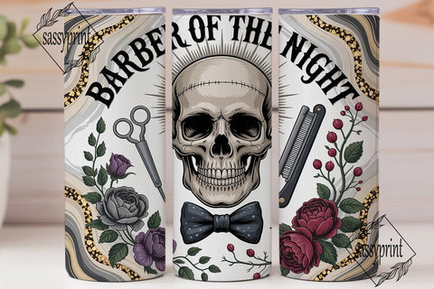 Barber of the Night 20oz Tumbler Wrap Sublimation sassyprint 