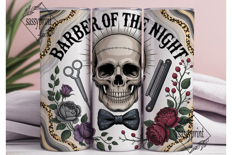 Barber of the Night 20oz Tumbler Wrap Sublimation sassyprint 