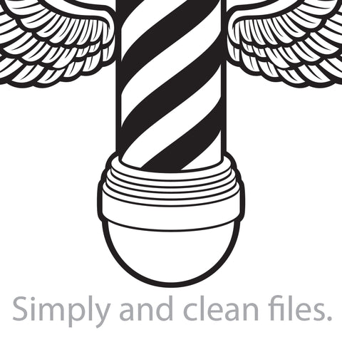 Barber Pole with Wings. Barbershop Salon. SVG TribaliumArtSF 